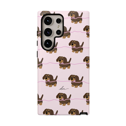 Pink Dachshund Samsung Case