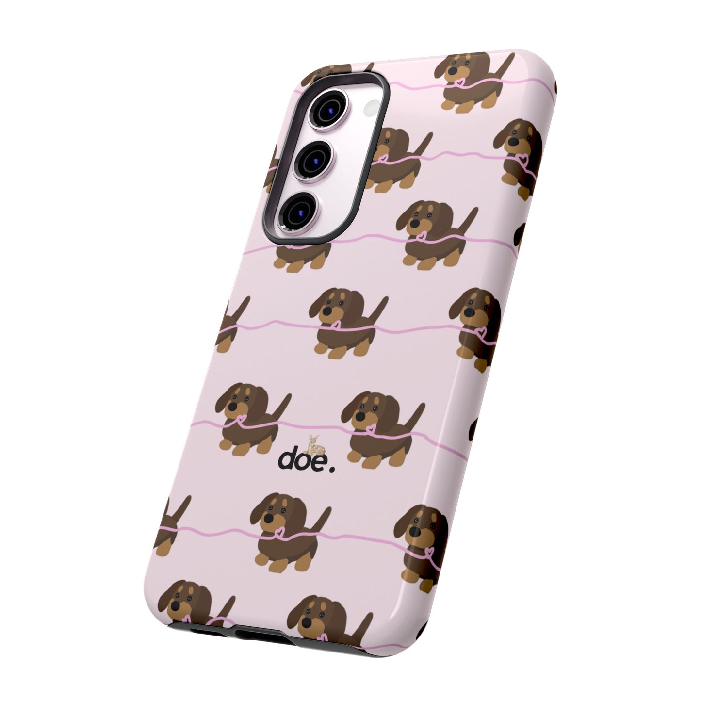 Pink Dachshund Samsung Case