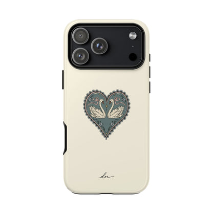 Swan Hearts iPhone Case