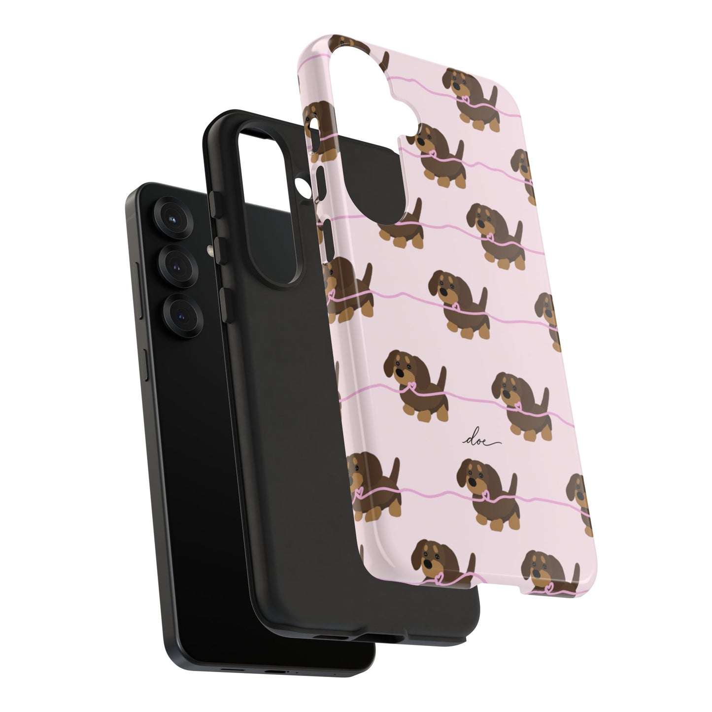 Pink Dachshund Samsung Case