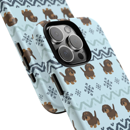 Christmas Dachshunds iPhone Case