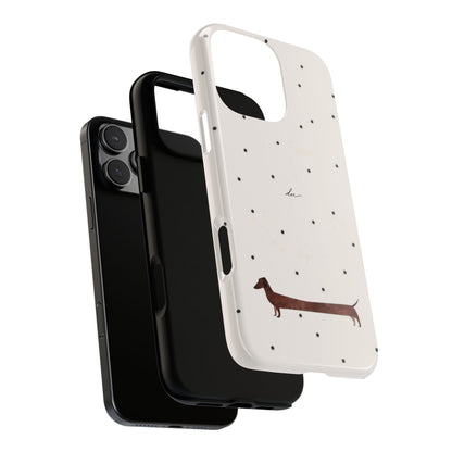 Polka Dachshund iPhone Case