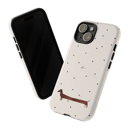 Polka Dachshund iPhone Case