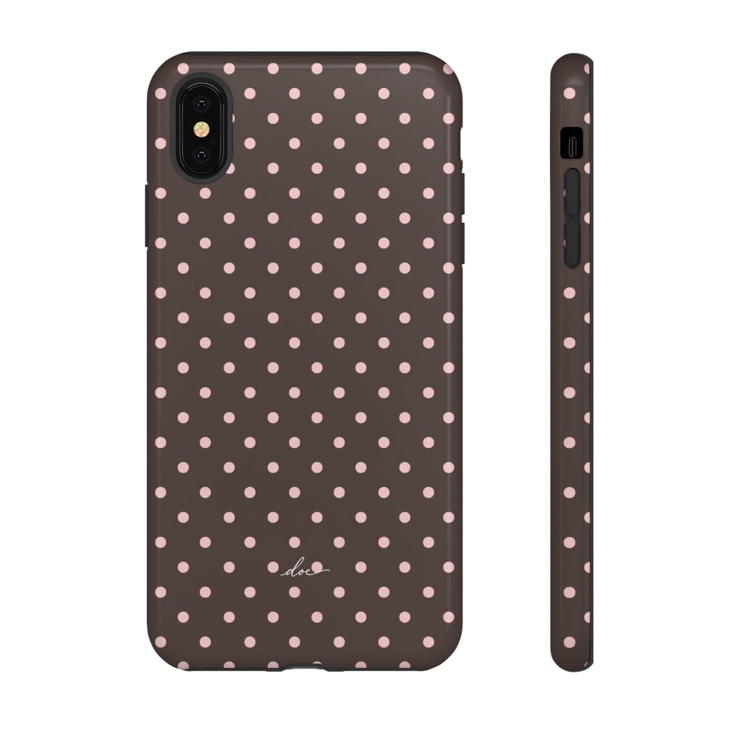 Brown Polka Dot iPhone Case