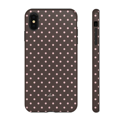 Brown Polka Dot iPhone Case