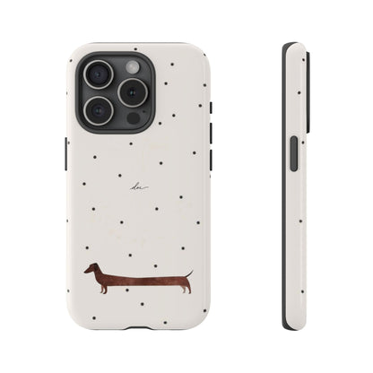 Polka Dachshund iPhone Case