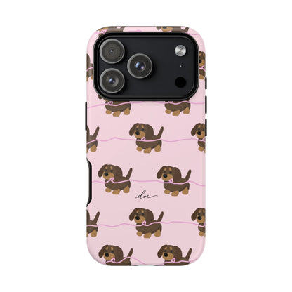 Pink Dachshunds iPhone Case