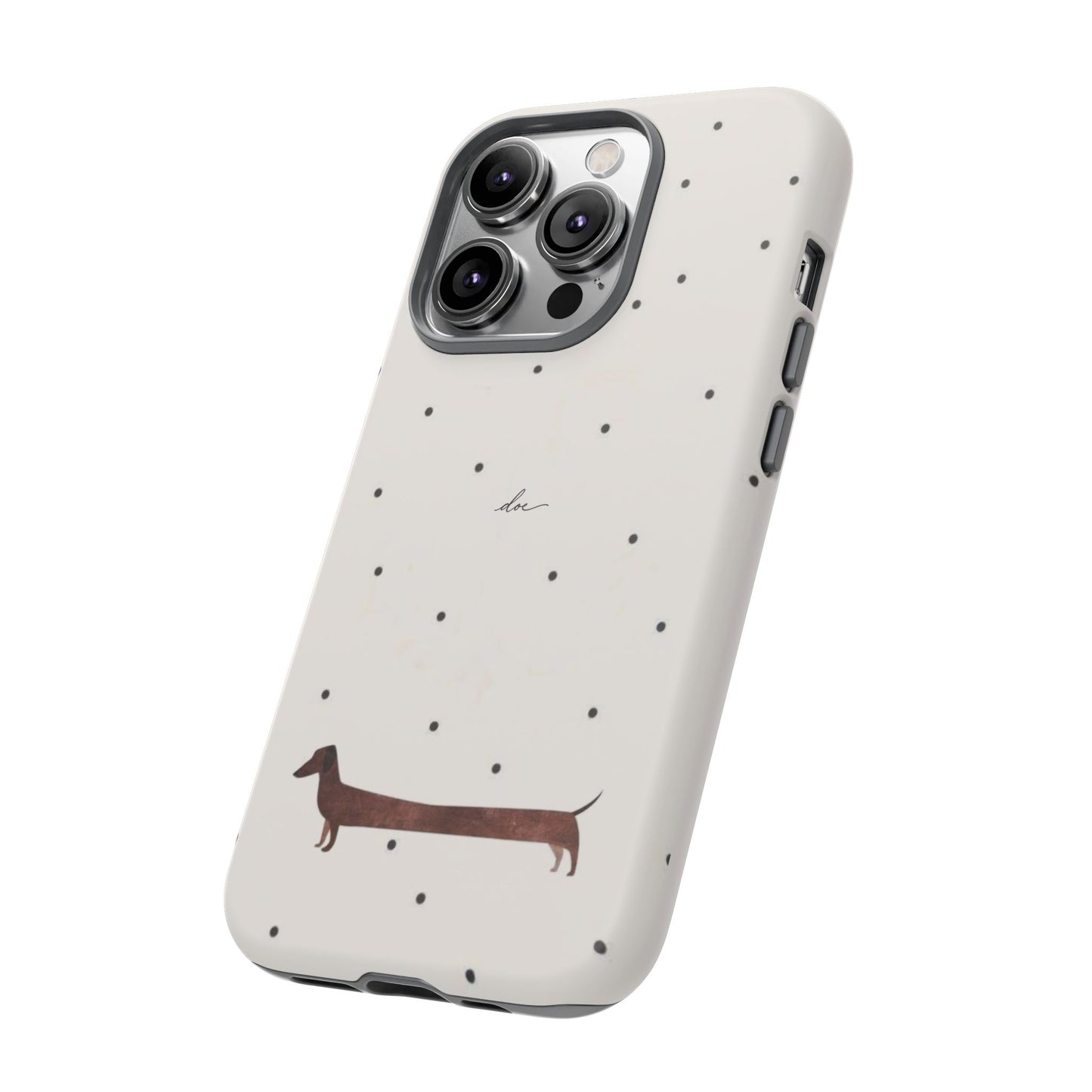 Polka Dachshund iPhone Case