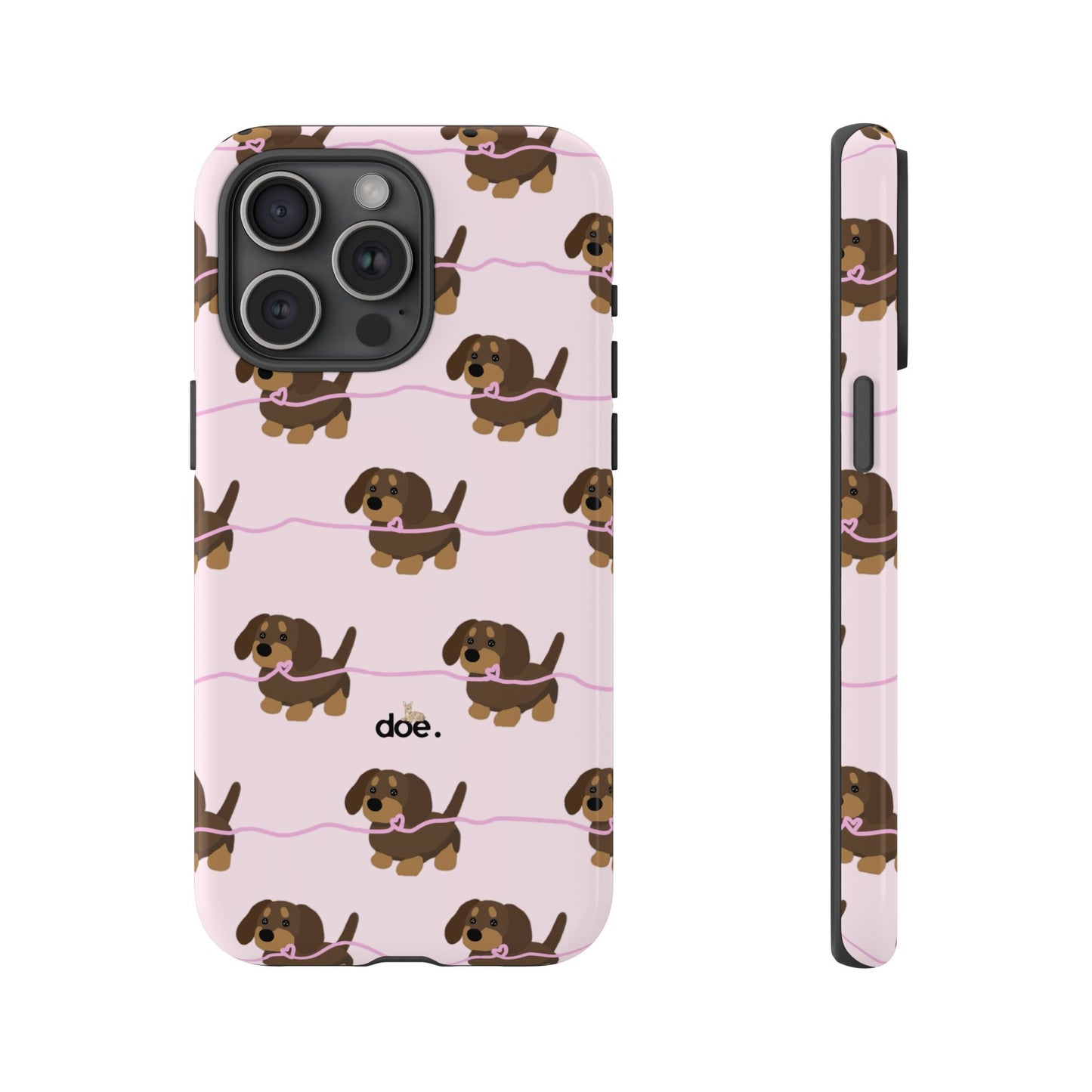 Pink Dachshunds iPhone Case