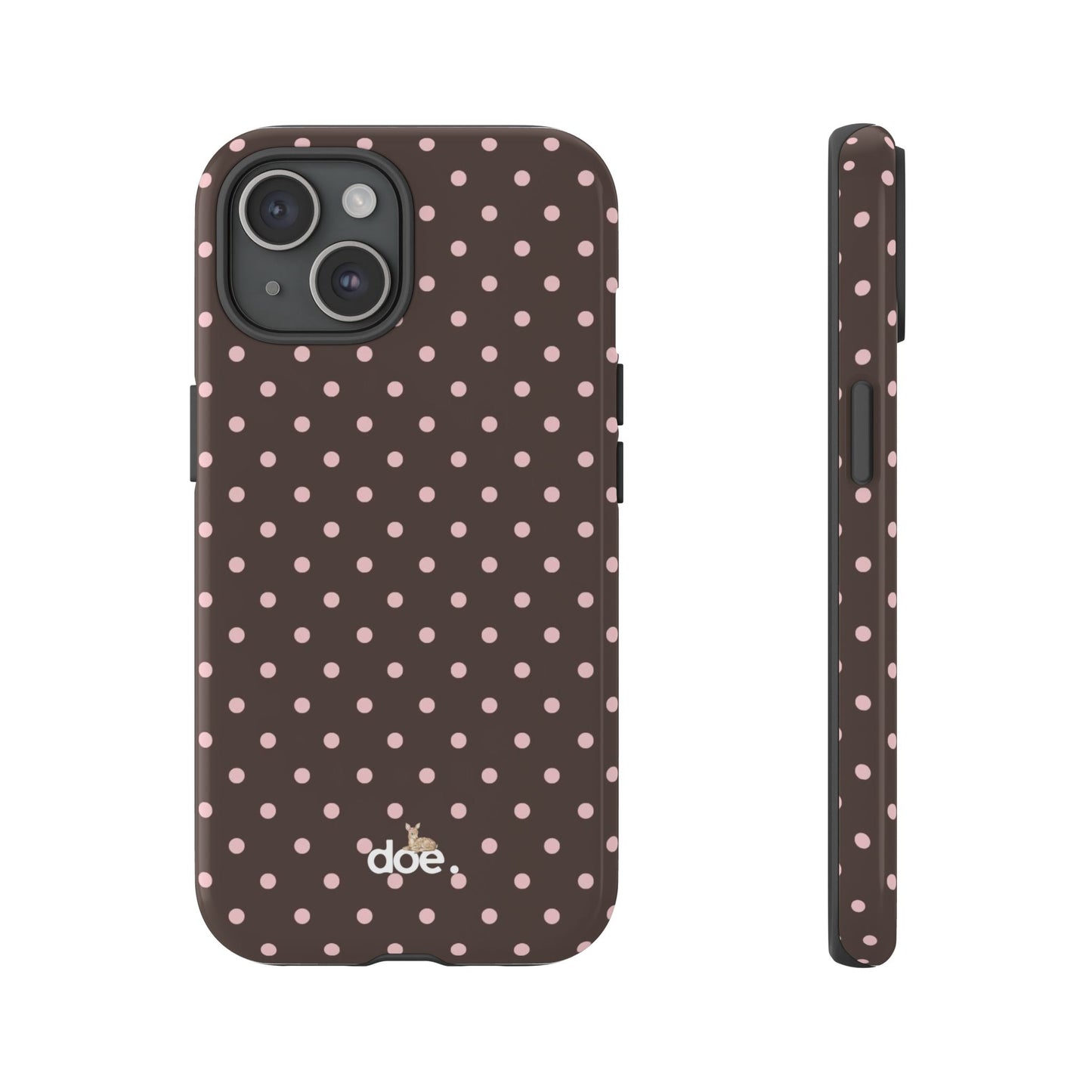 Brown Polka Dot iPhone Case