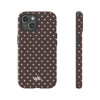 Brown Polka Dot iPhone Case