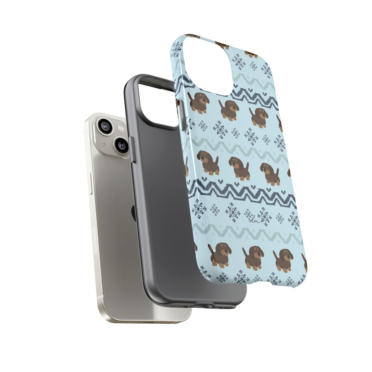 Christmas Dachshunds iPhone Case