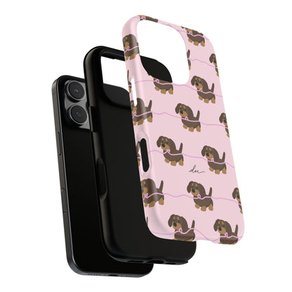 Pink Dachshunds iPhone Case