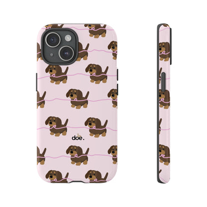 Pink Dachshunds iPhone Case