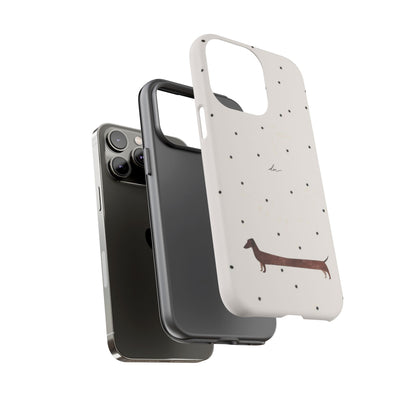 Polka Dachshund iPhone Case