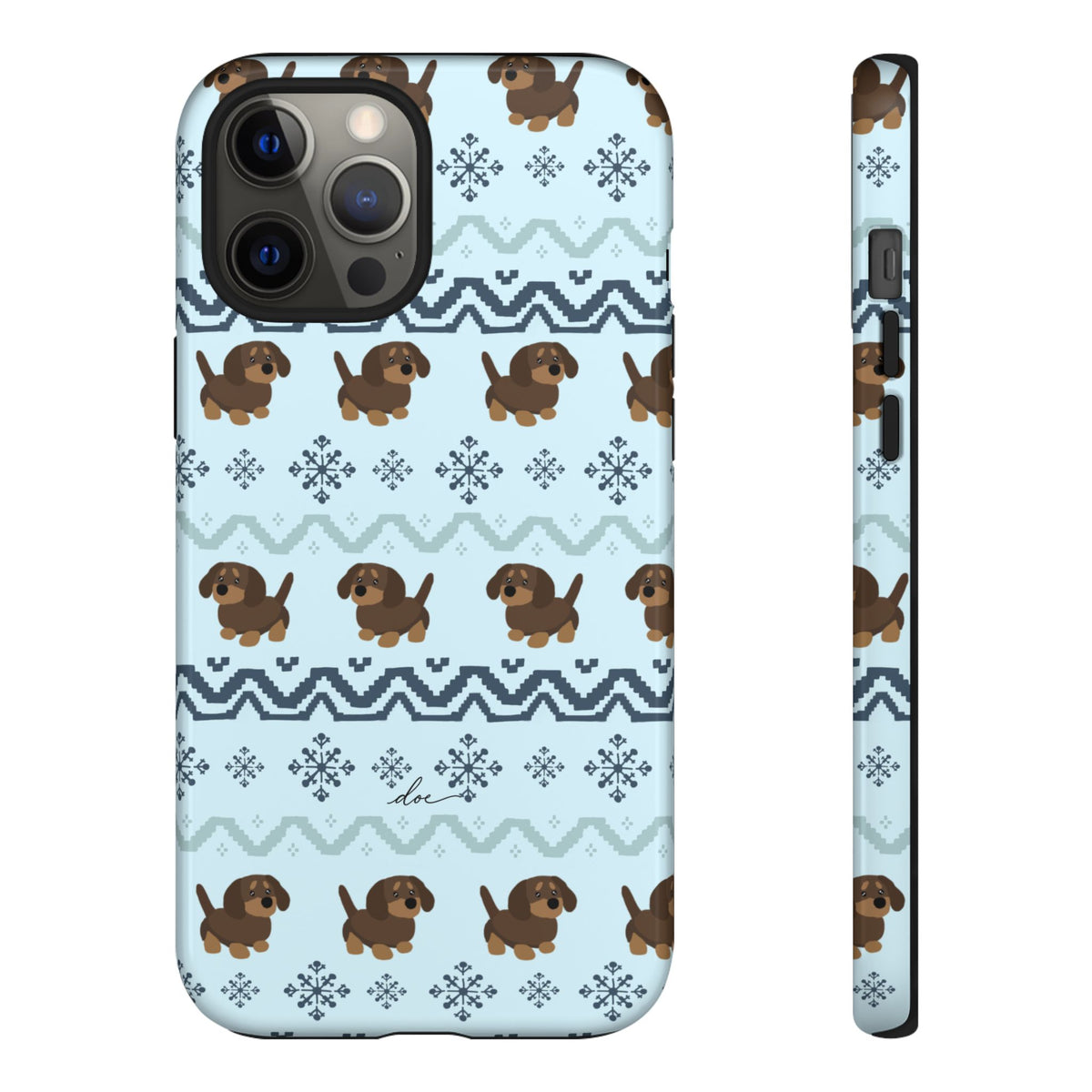 Christmas Dachshunds iPhone Case