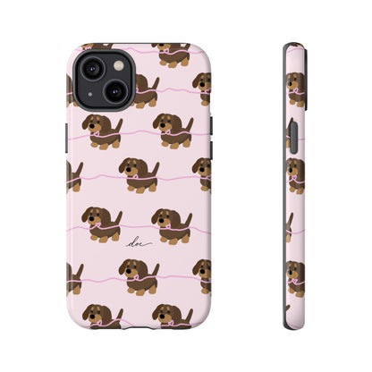 Pink Dachshunds iPhone Case