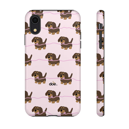 Pink Dachshunds iPhone Case