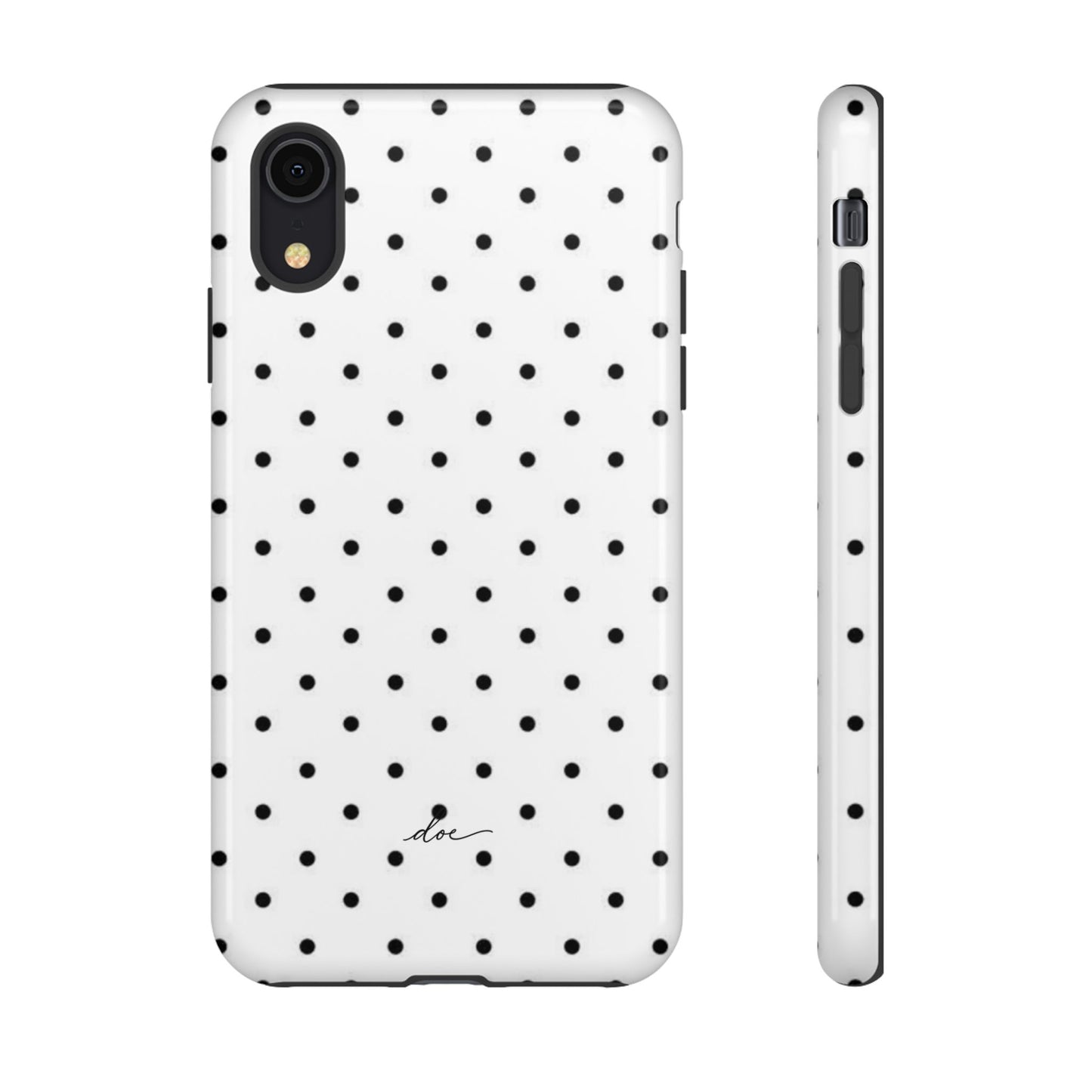 White Polka Dot iPhone Case