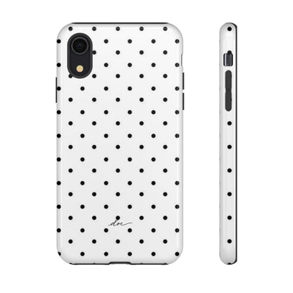 White Polka Dot iPhone Case