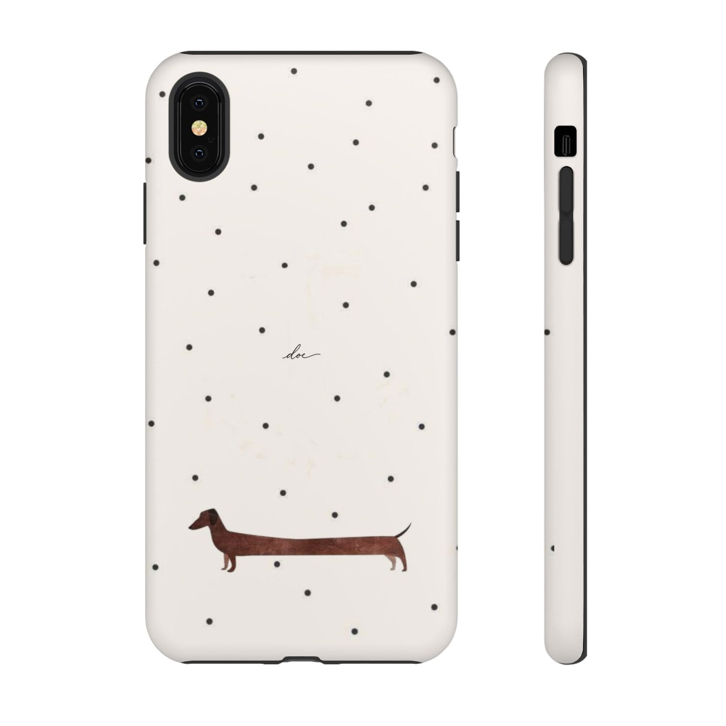 Polka Dachshund iPhone Case