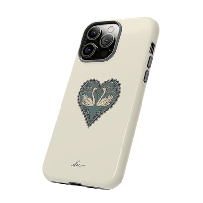 Swan Hearts iPhone Case