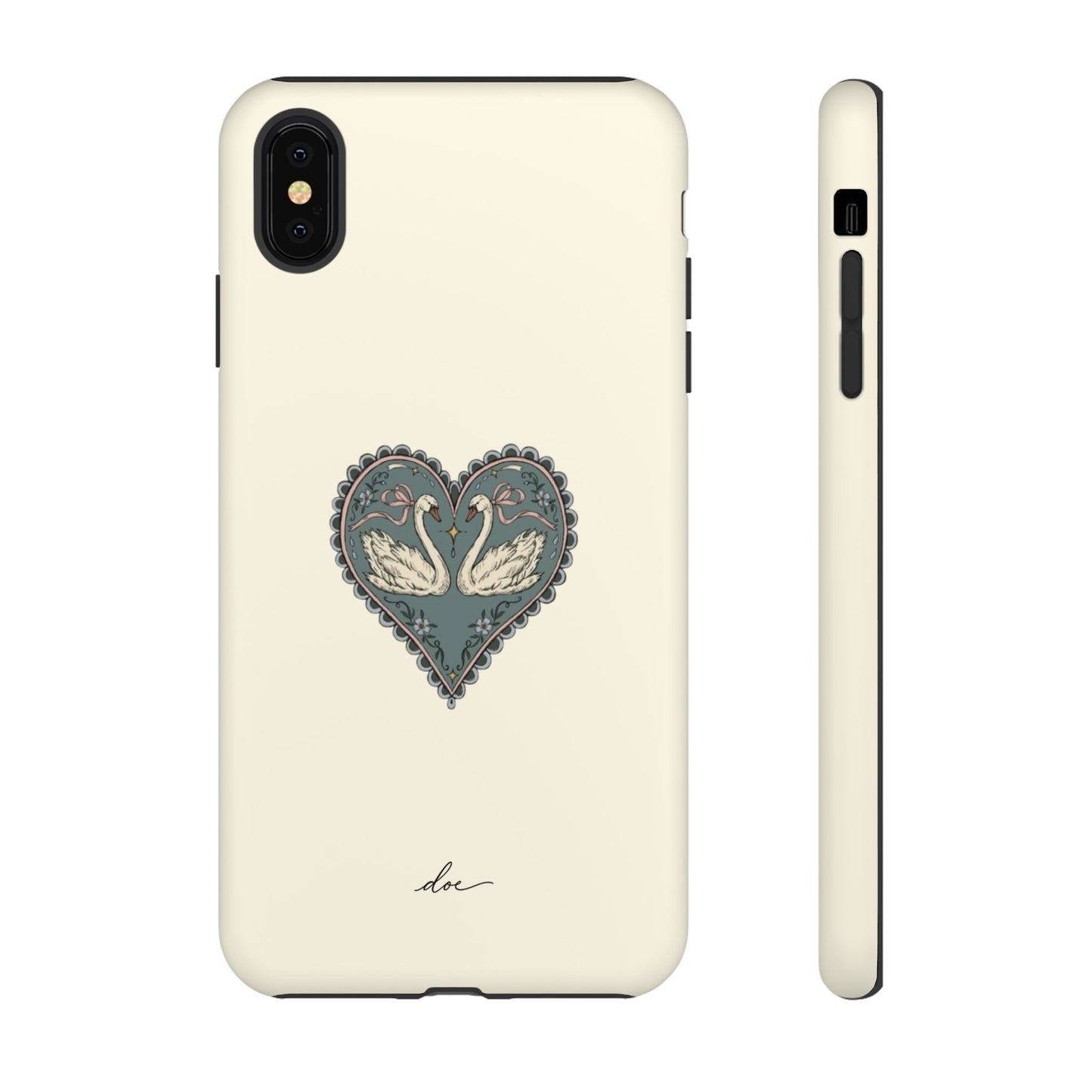 Swan Hearts iPhone Case