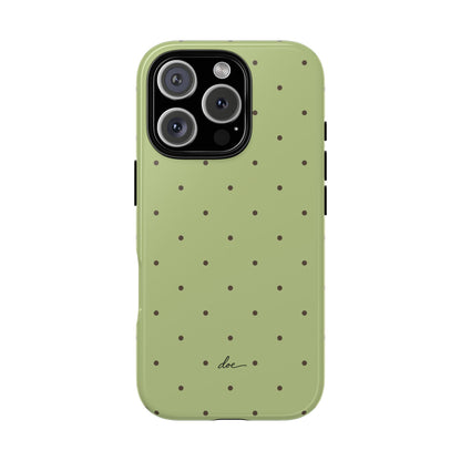 Polka Greens iPhone Case