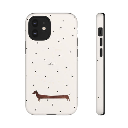 Polka Dachshund iPhone Case