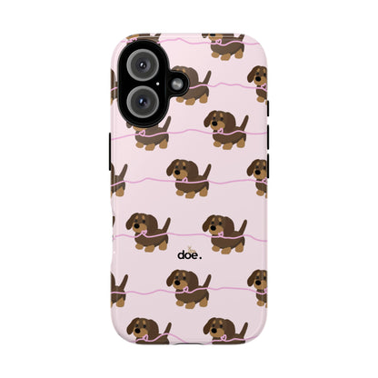Pink Dachshunds iPhone Case