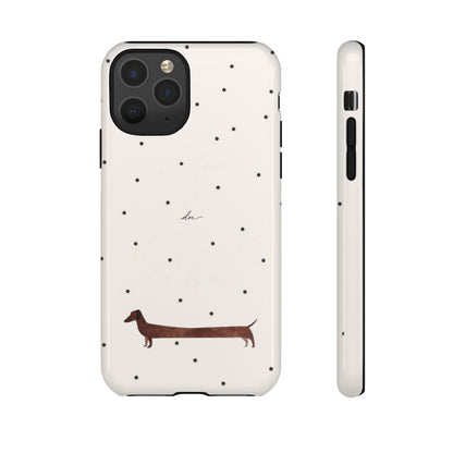 Polka Dachshund iPhone Case
