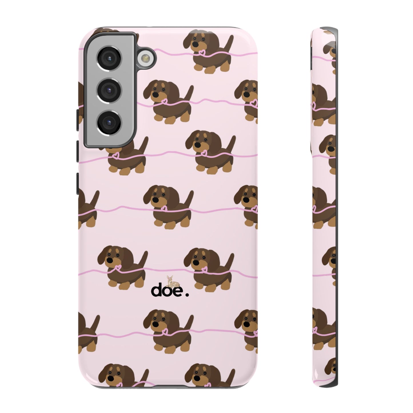 Pink Dachshund Samsung Case