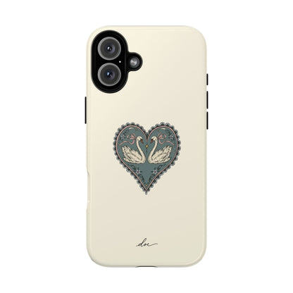 Swan Hearts iPhone Case
