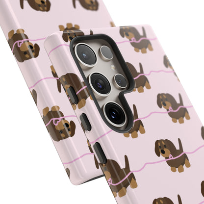 Pink Dachshund Samsung Case