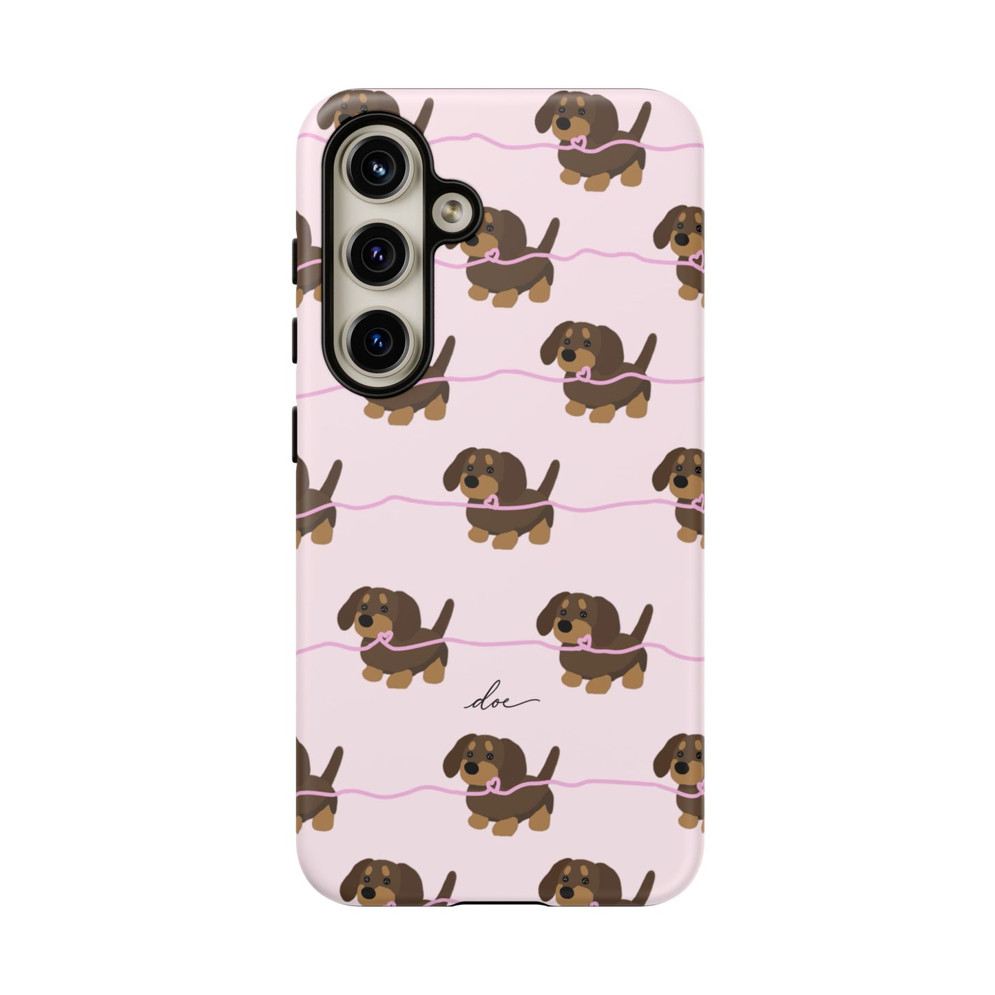 Pink Dachshund Samsung Case