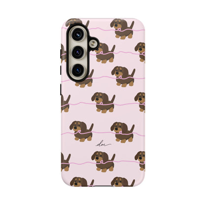 Pink Dachshund Samsung Case