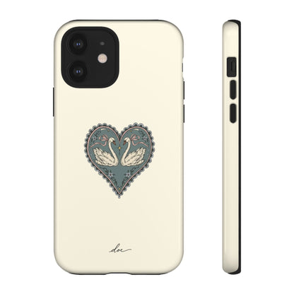 Swan Hearts iPhone Case