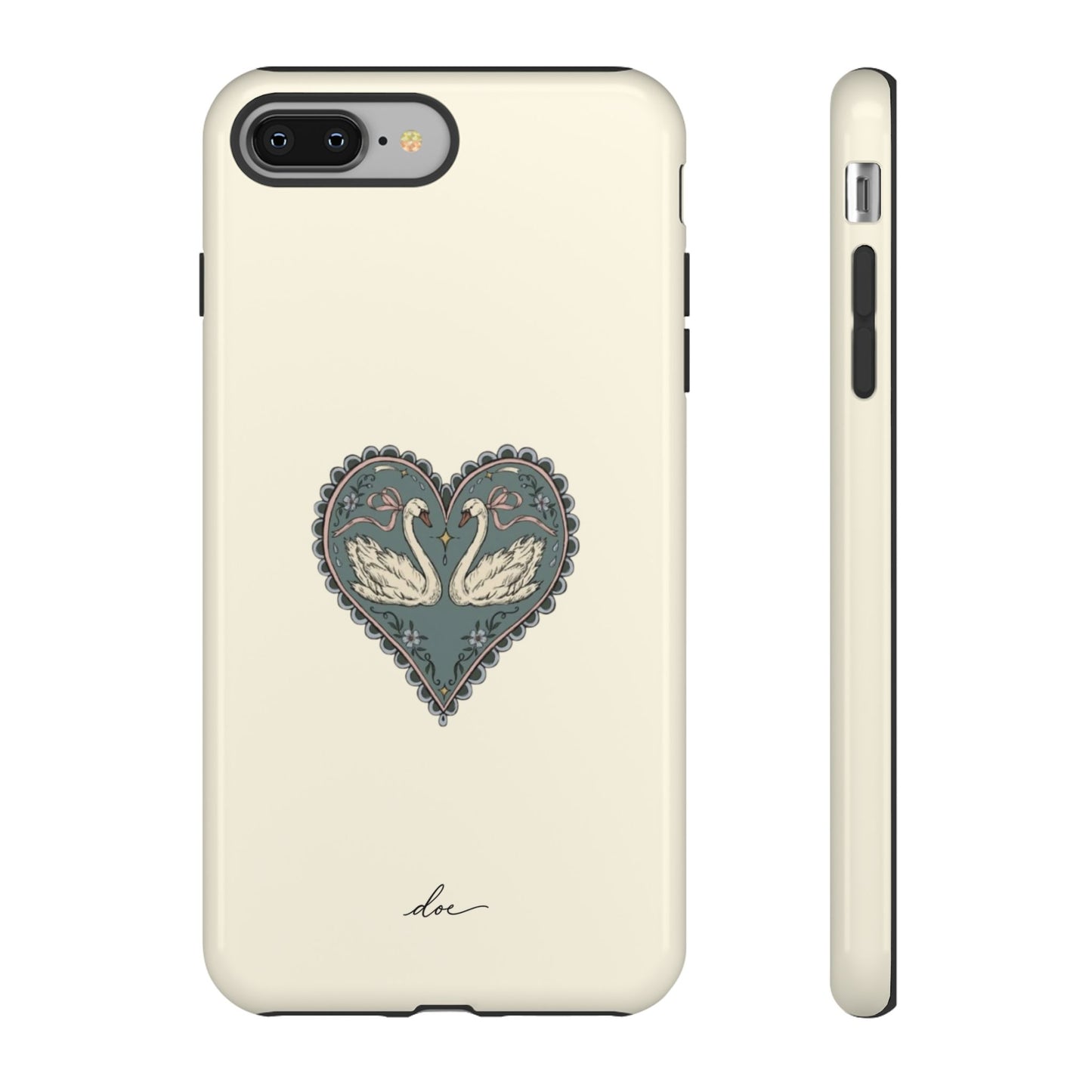 Swan Hearts iPhone Case