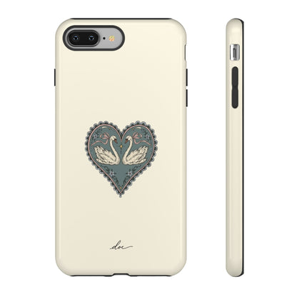 Swan Hearts iPhone Case