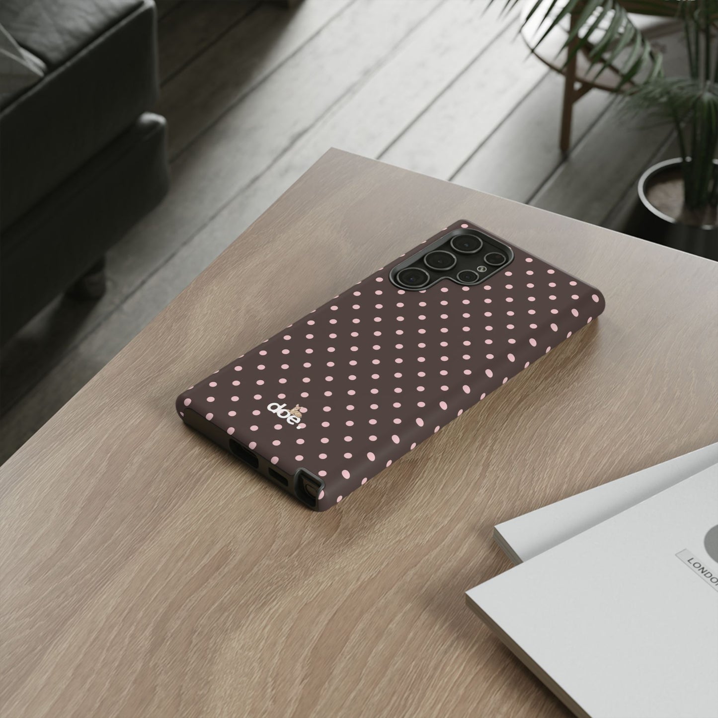 Brown Polka Dot Samsung Case