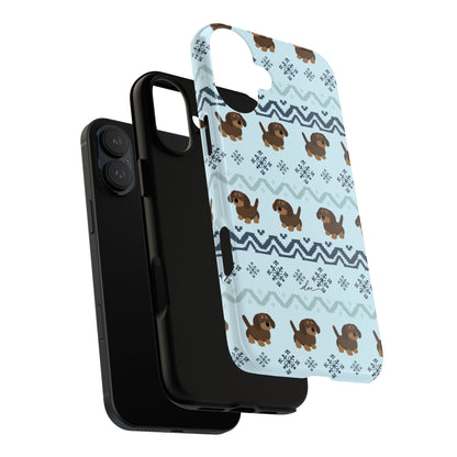 Christmas Dachshunds iPhone Case