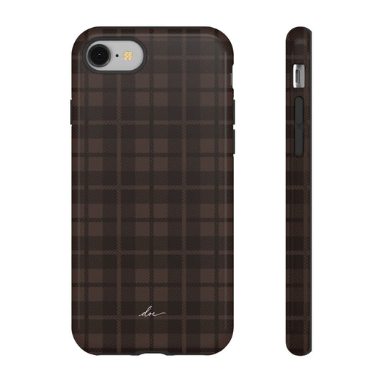 Brown Checks iPhone Case