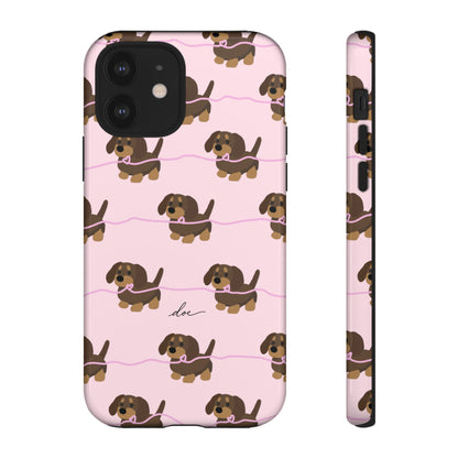 Pink Dachshunds iPhone Case