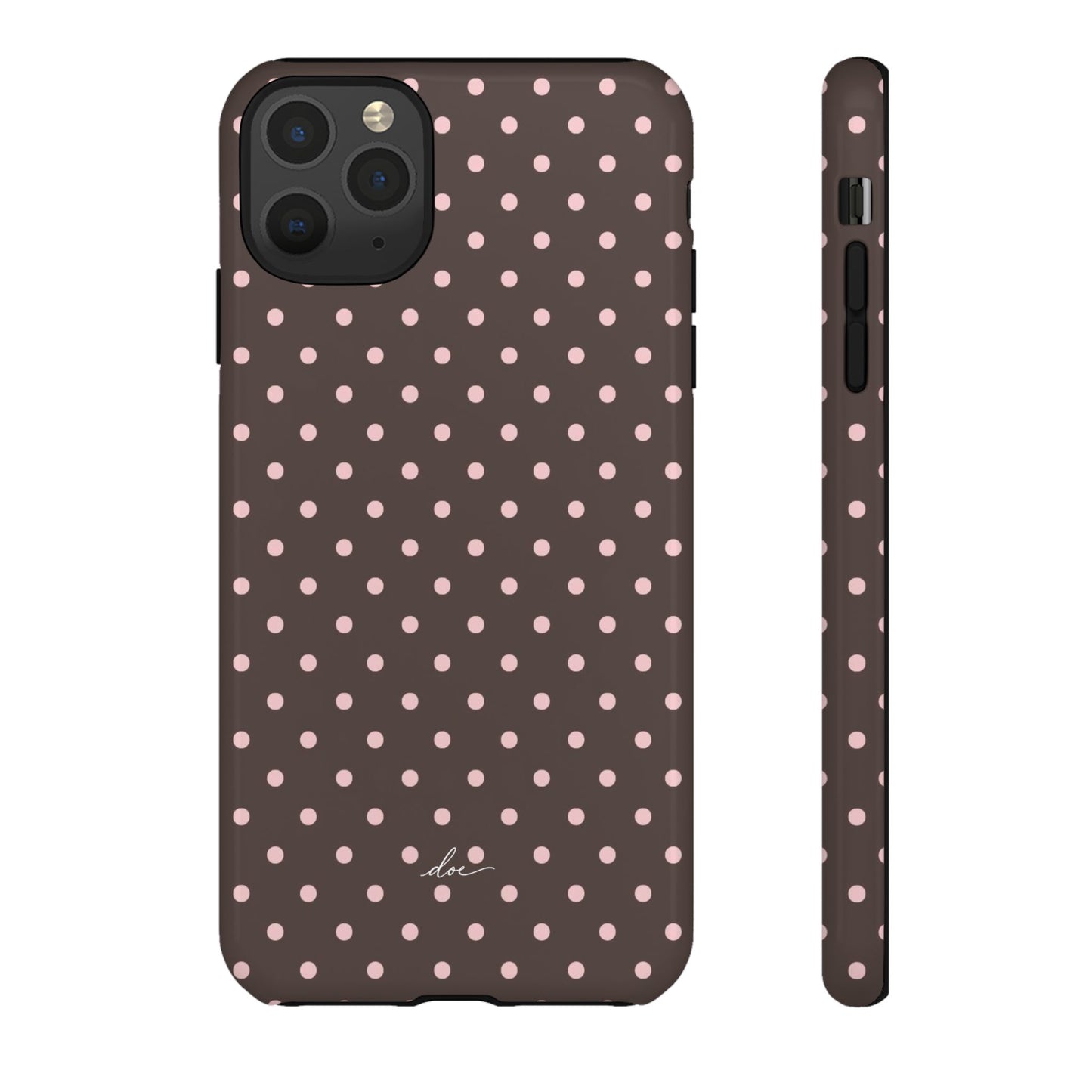 Brown Polka Dot iPhone Case