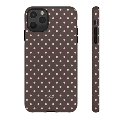 Brown Polka Dot iPhone Case
