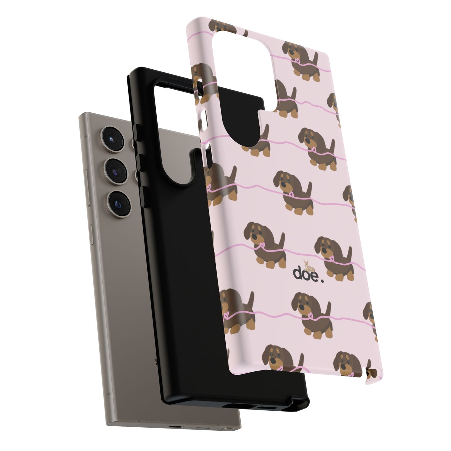 Pink Dachshund Samsung Case