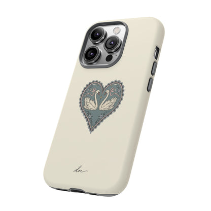 Swan Hearts iPhone Case