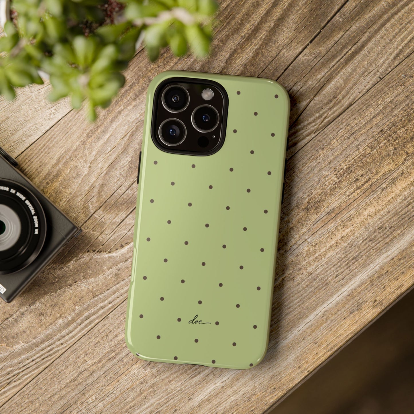 Polka Greens iPhone Case