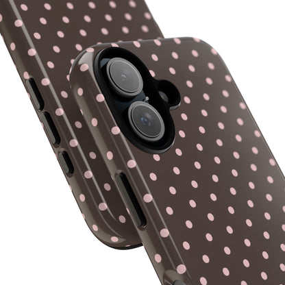 Brown Polka Dot iPhone Case