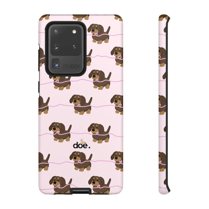 Pink Dachshund Samsung Case